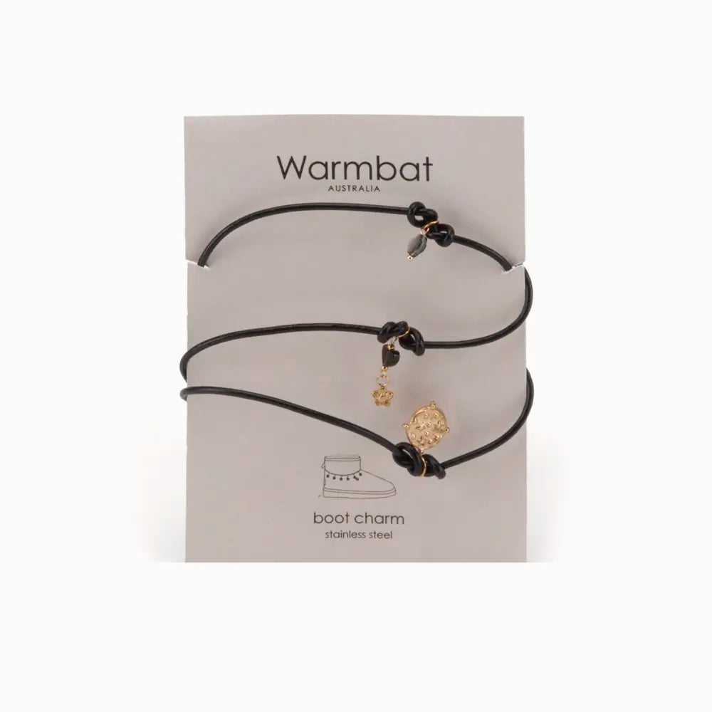Boot Necklace  Leather Lace Black