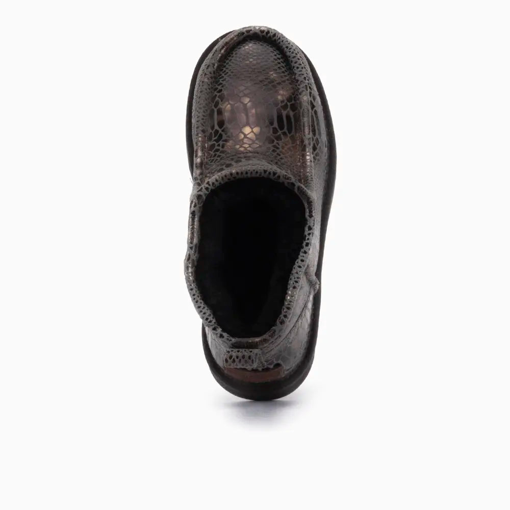Barunga Dames Suède Boot Snake Choco 2