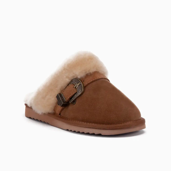Berri Dames Suède Buckle Cognac thumbnail 1
