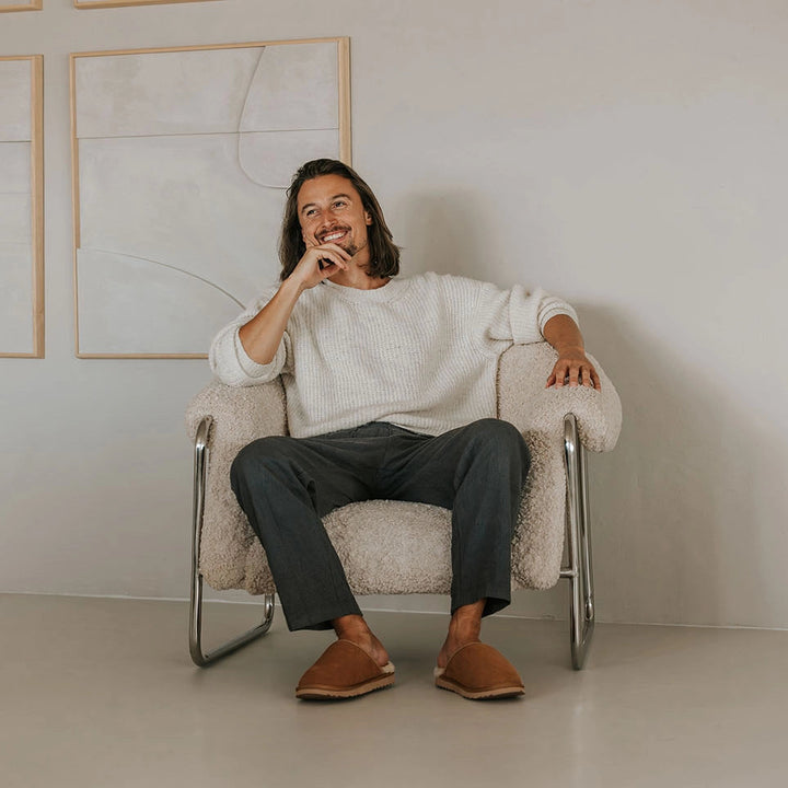 Classic unisex suède cognac thumbnail 1