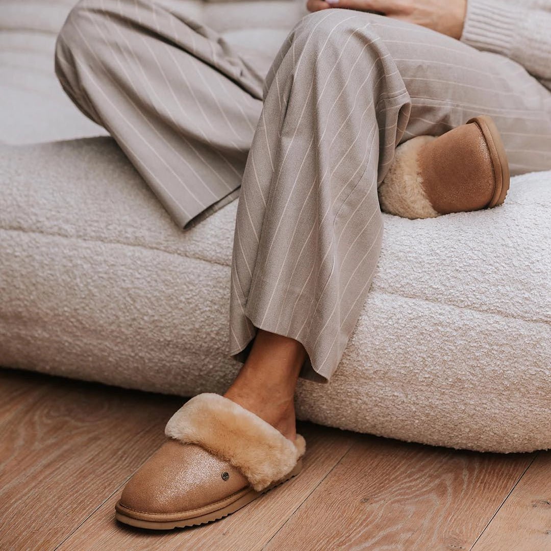 Collie print metallic gold 1