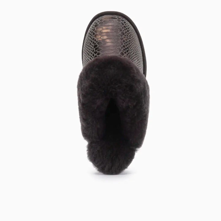 Collie Dames Suède Print Snake Choco thumbnail 3