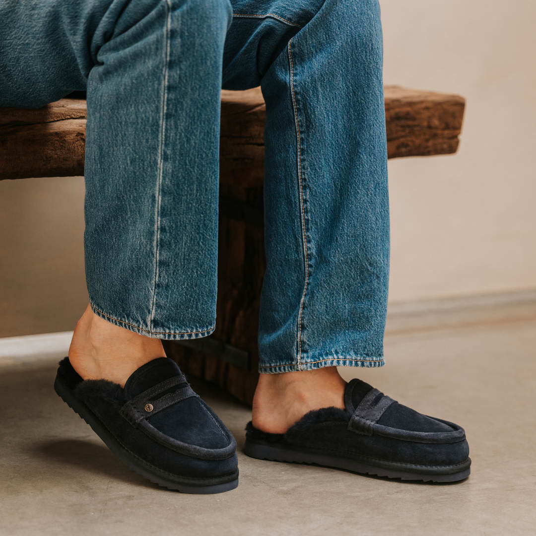 Cowell Heren Suède Navy 1
