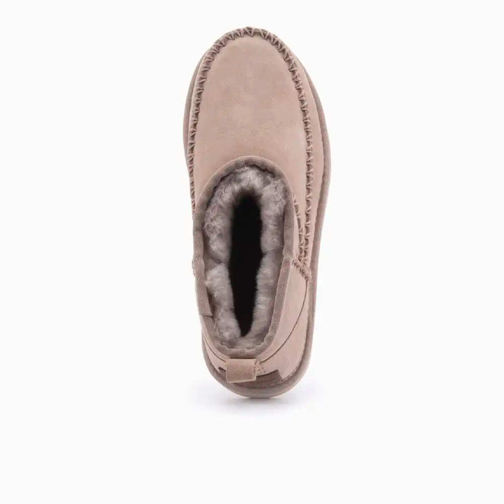 Durack dames suède stitch taupe 2