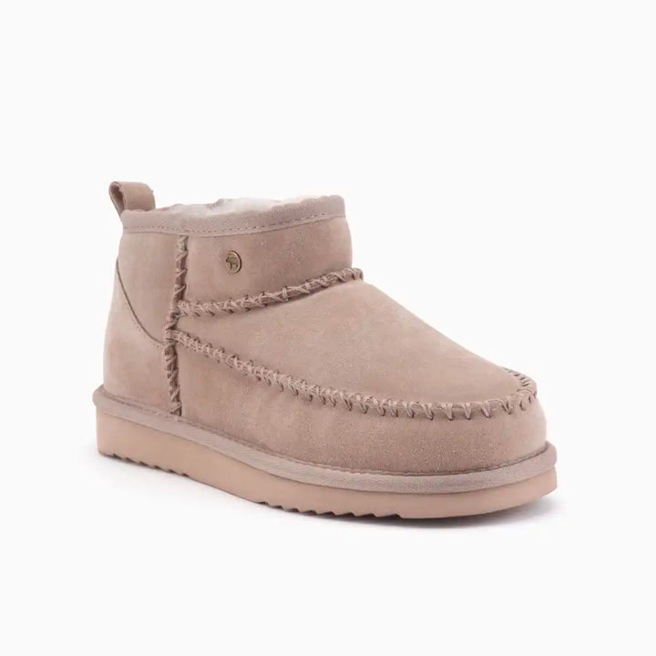 Durack dames suède stitch taupe thumbnail 1