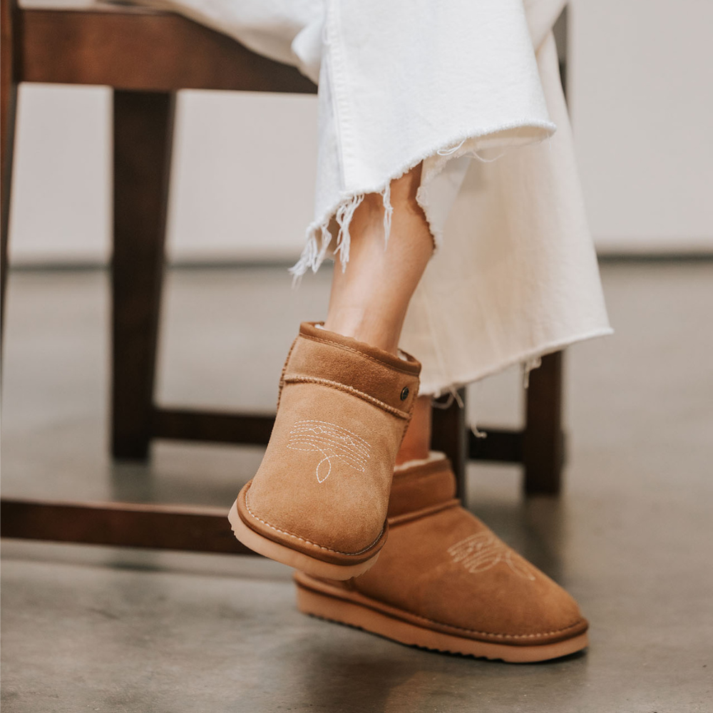 Durack Dames Suède Boot Western Cognac 1