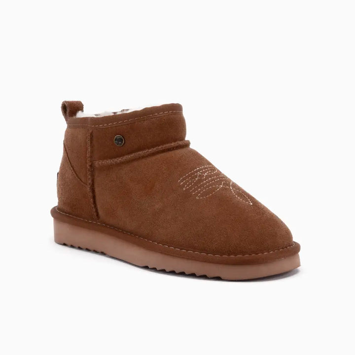 Durack Dames Suède Boot Western Cognac thumbnail 2