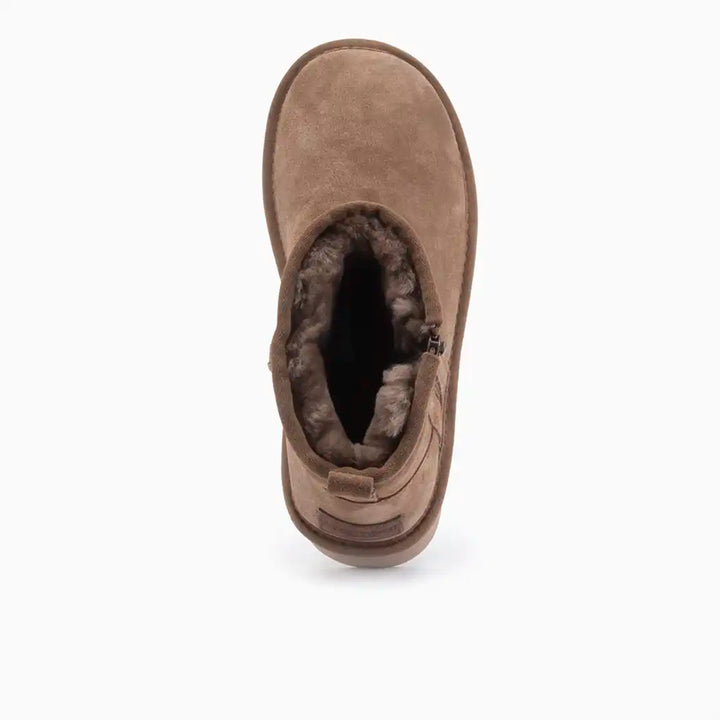 Durack dames suède zipper plateau mud thumbnail 2