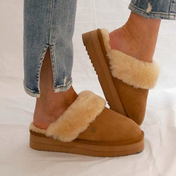Flurry Dames Suède Plateau Cognac thumbnail 13
