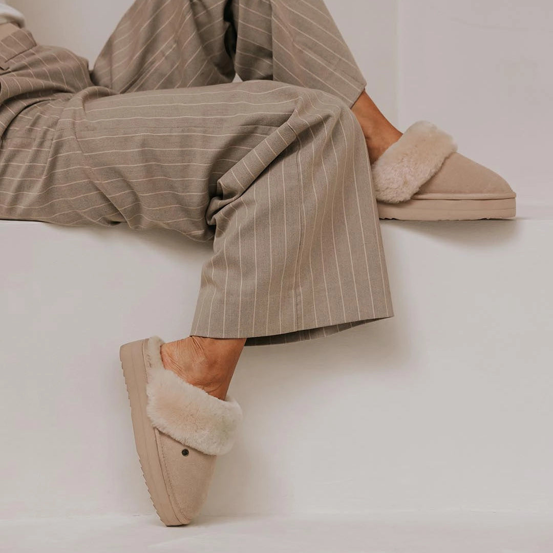 Flurry suède plateau taupe 1