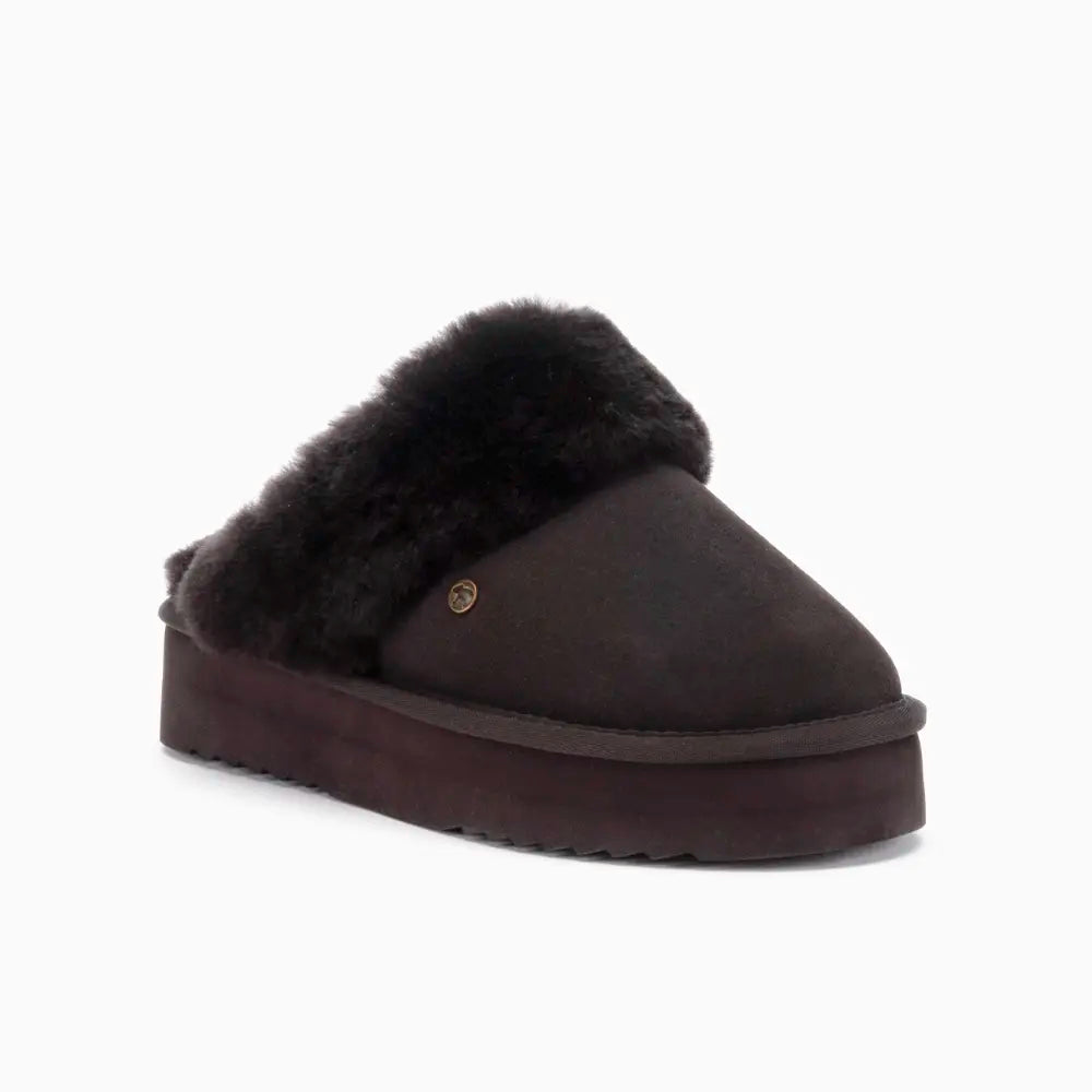 Flurry Dames Suède Plateau Choco 2