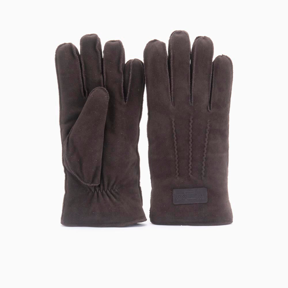 Handschoenen dames suède choco
