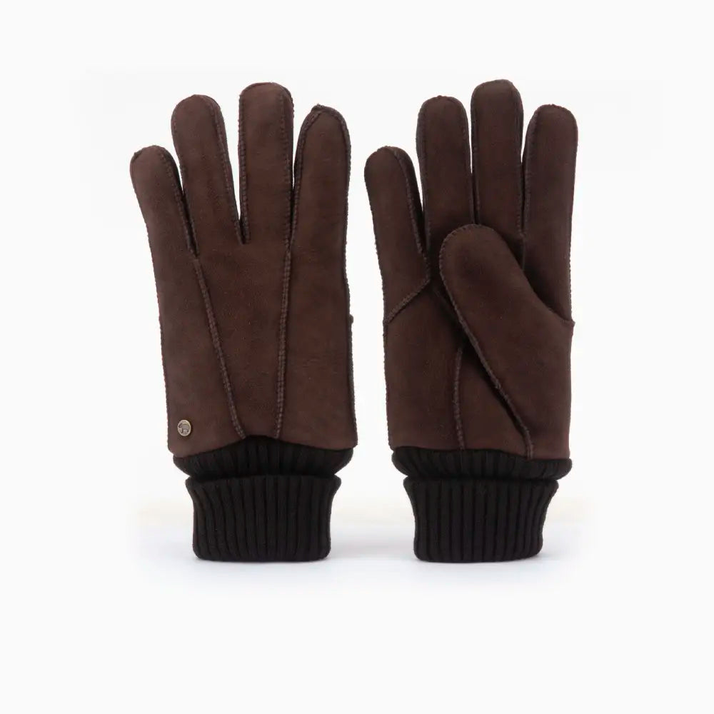 Handschoenen Heren Lammy Patchwork Choco