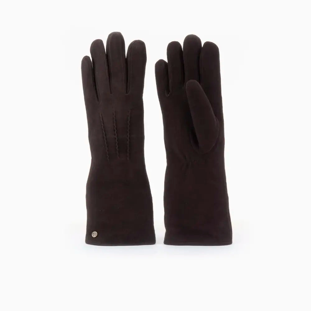 Handschoenen Lang Dames Goat Suède Black