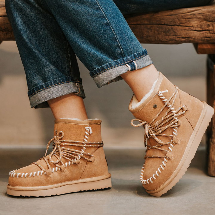 Kalbarri Dames Suède Lace Boot Cognac thumbnail 1