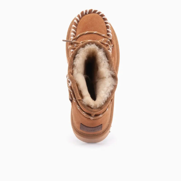 Kalbarri Dames Suède Lace Boot Cognac thumbnail 3