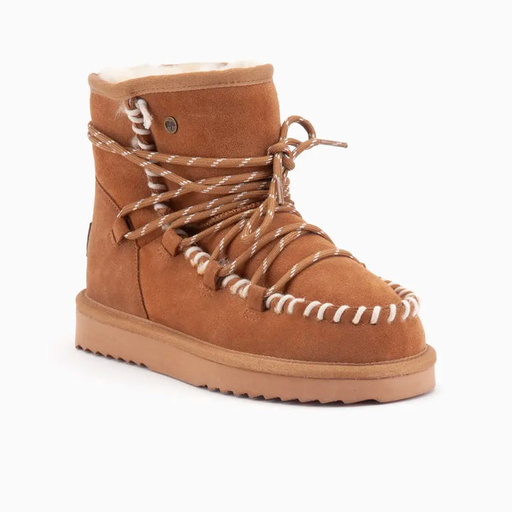 Kalbarri Dames Suède Lace Boot Cognac thumbnail 2