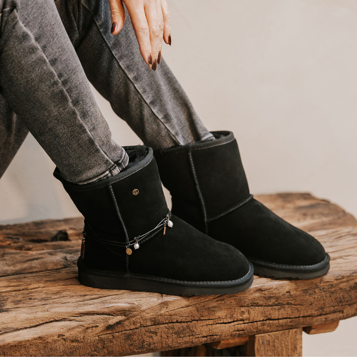 Kangaroo Dames Suède Boot Black thumbnail 1