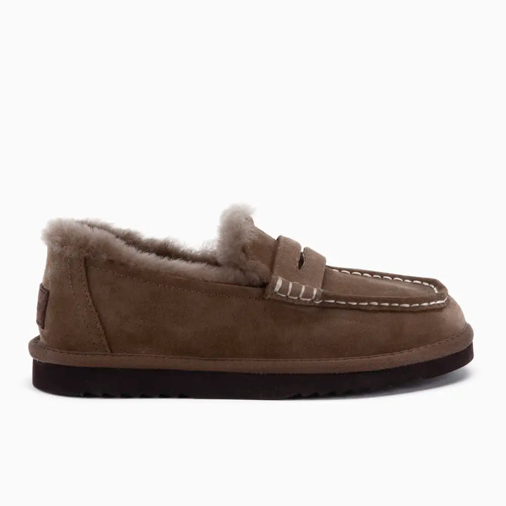 Mildura Dames Suède Loafer Mud Choco thumbnail