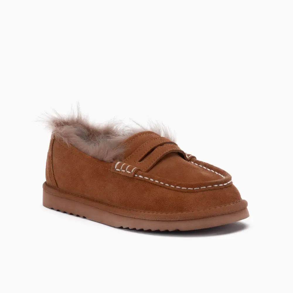 Mildura Dames Suède Loafer Tw Cognac 1