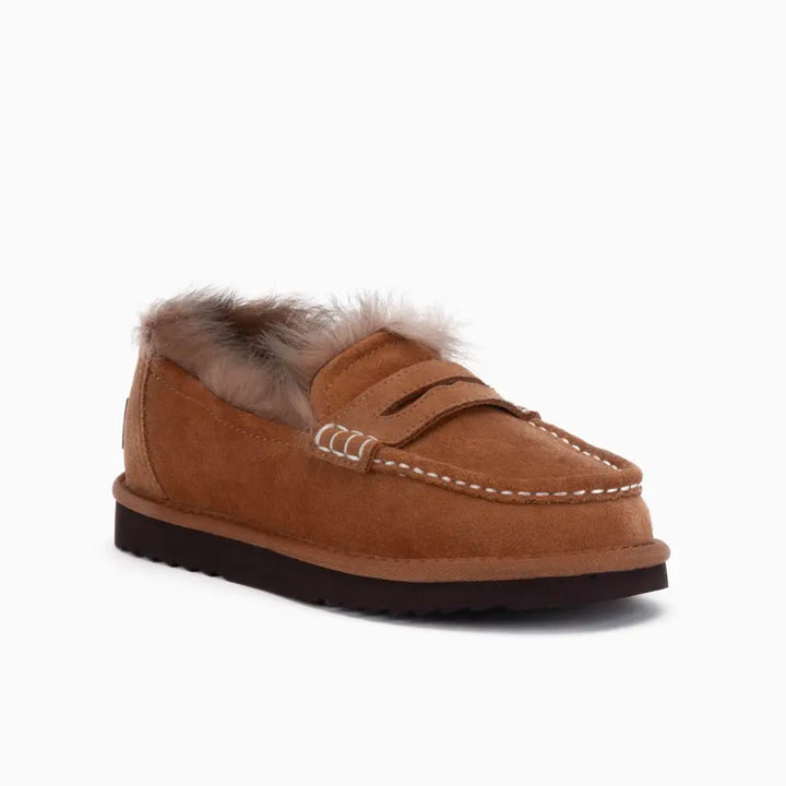 Mildura Dames Suède Loafer Tw Cognac Choco thumbnail 1