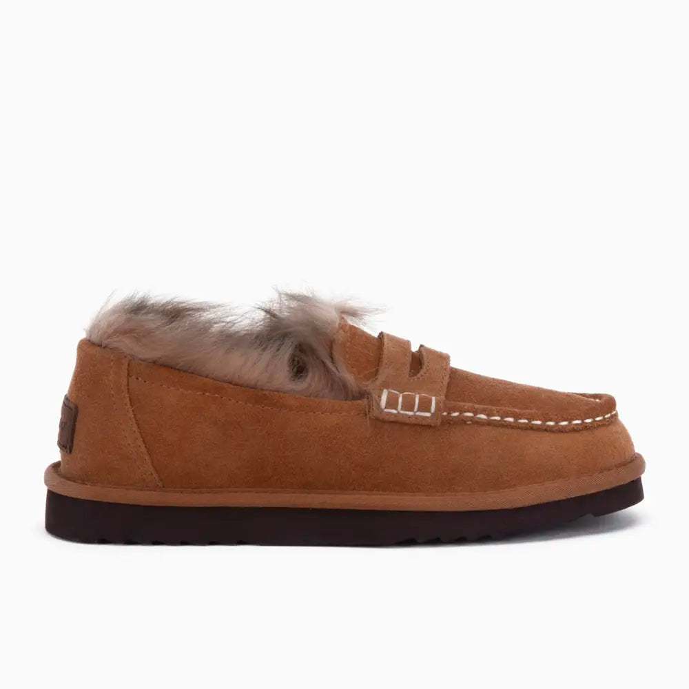 Mildura Dames Suède Loafer Tw Cognac Choco