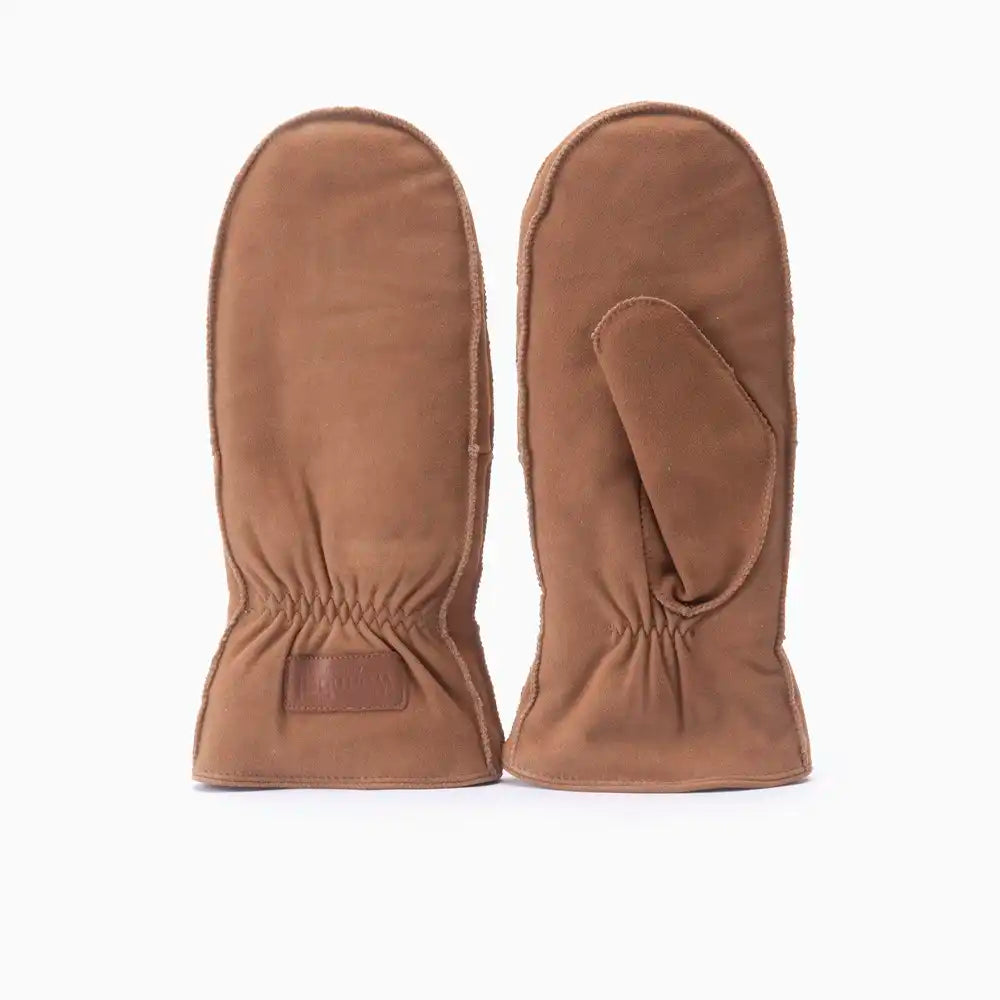 Wanten dames suède cognac