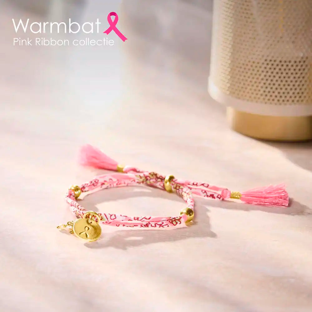 Warmbat Pink Ribbon armband
