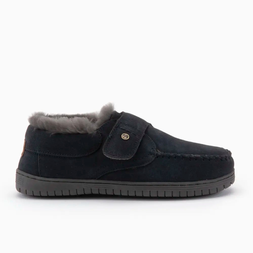 Smithon Heren Suède Velcro Charcoal