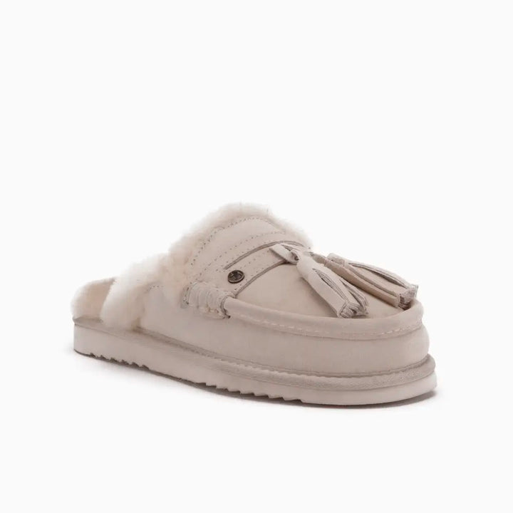 Temora Dames Suède Tassels Ivory thumbnail 2