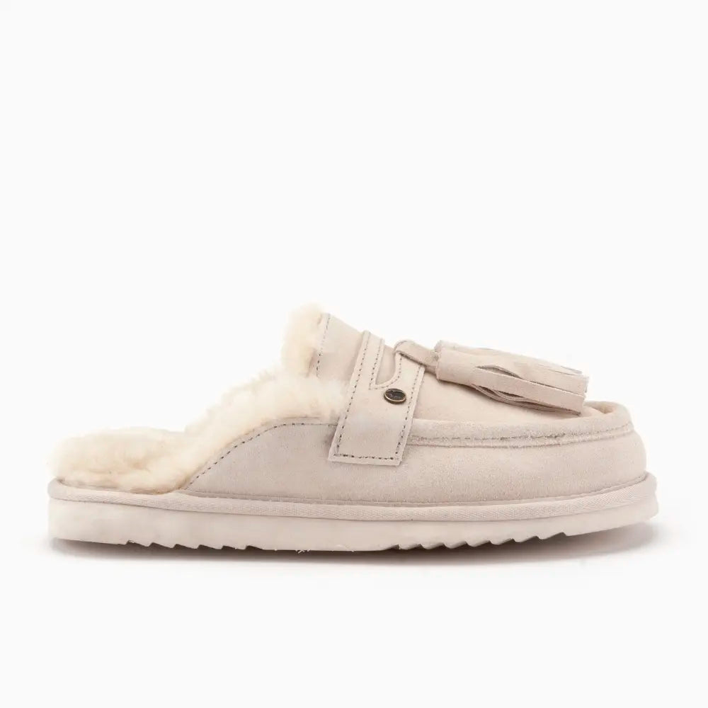 Temora Dames Suède Tassels Ivory