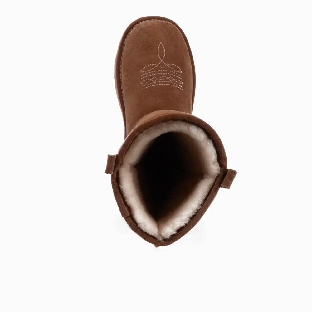 Tamala Dames Suède Boot Western Cognac 3