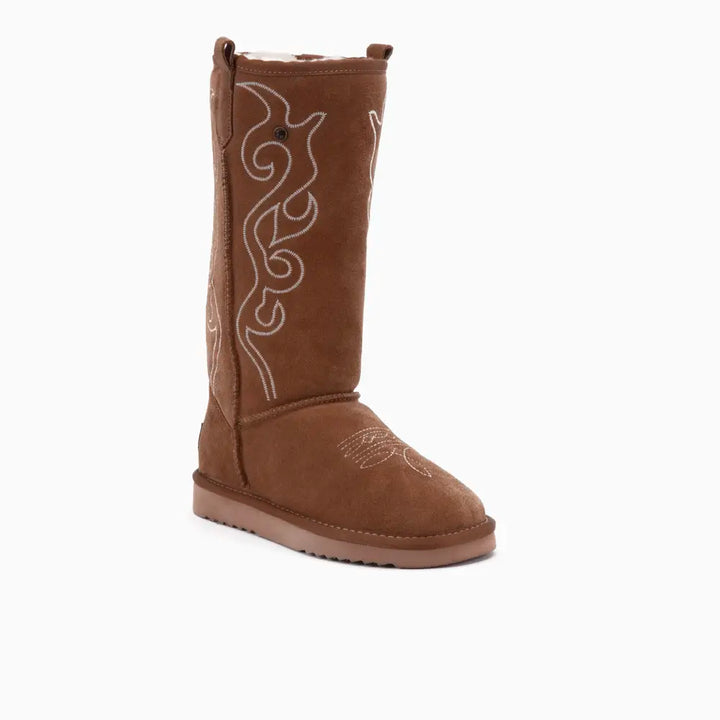 Tamala Dames Suède Boot Western Cognac thumbnail 2