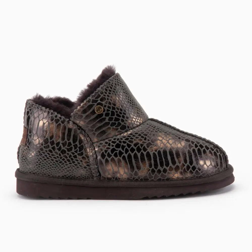 Willow Dames Suède Print Snake Choco