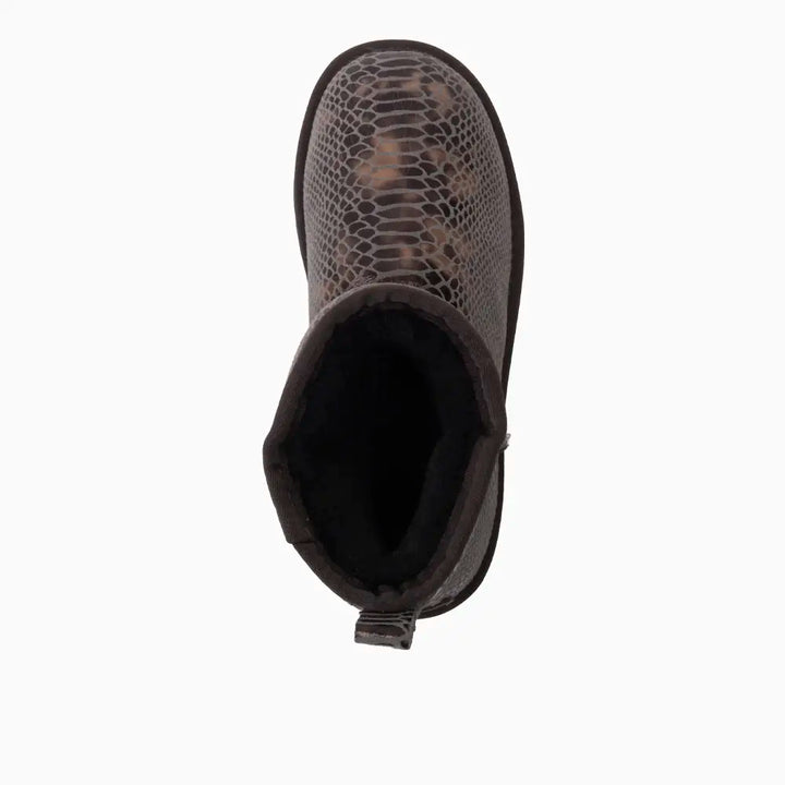 Wallaby Dames Suède Boot Print Snake Choco thumbnail 2
