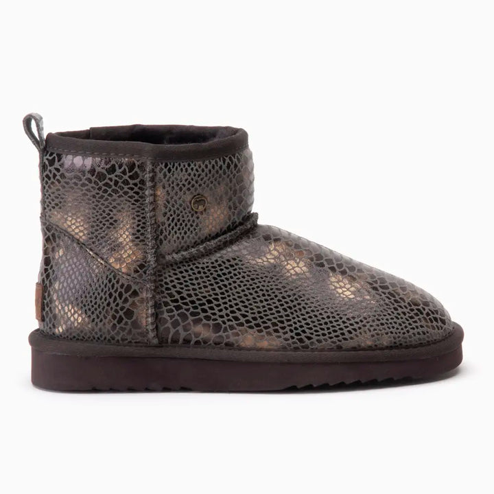 Wallaby Dames Suède Boot Print Snake Choco thumbnail