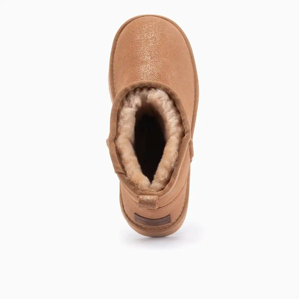 Wallaby dames suède metallic gold 2