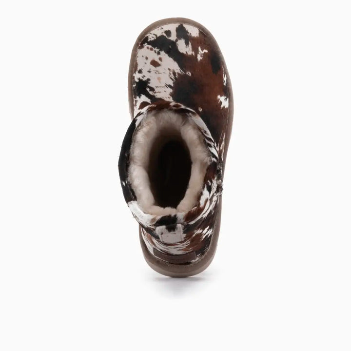 Wallaby Dames Suède Boot Print Hairy Cow Black thumbnail 3