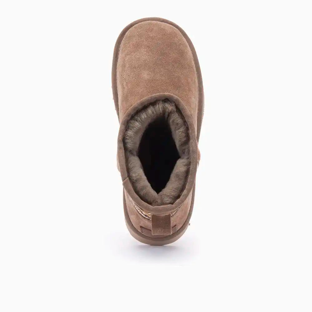 Wallaby suède woven print mud 1
