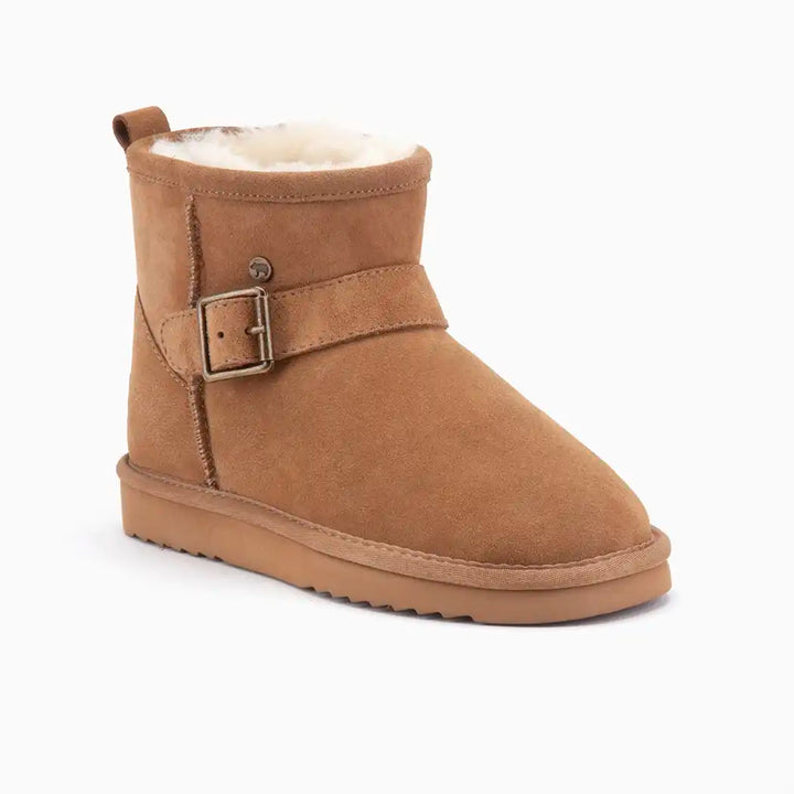 Wallaby suède buckle double faced cognac thumbnail 1