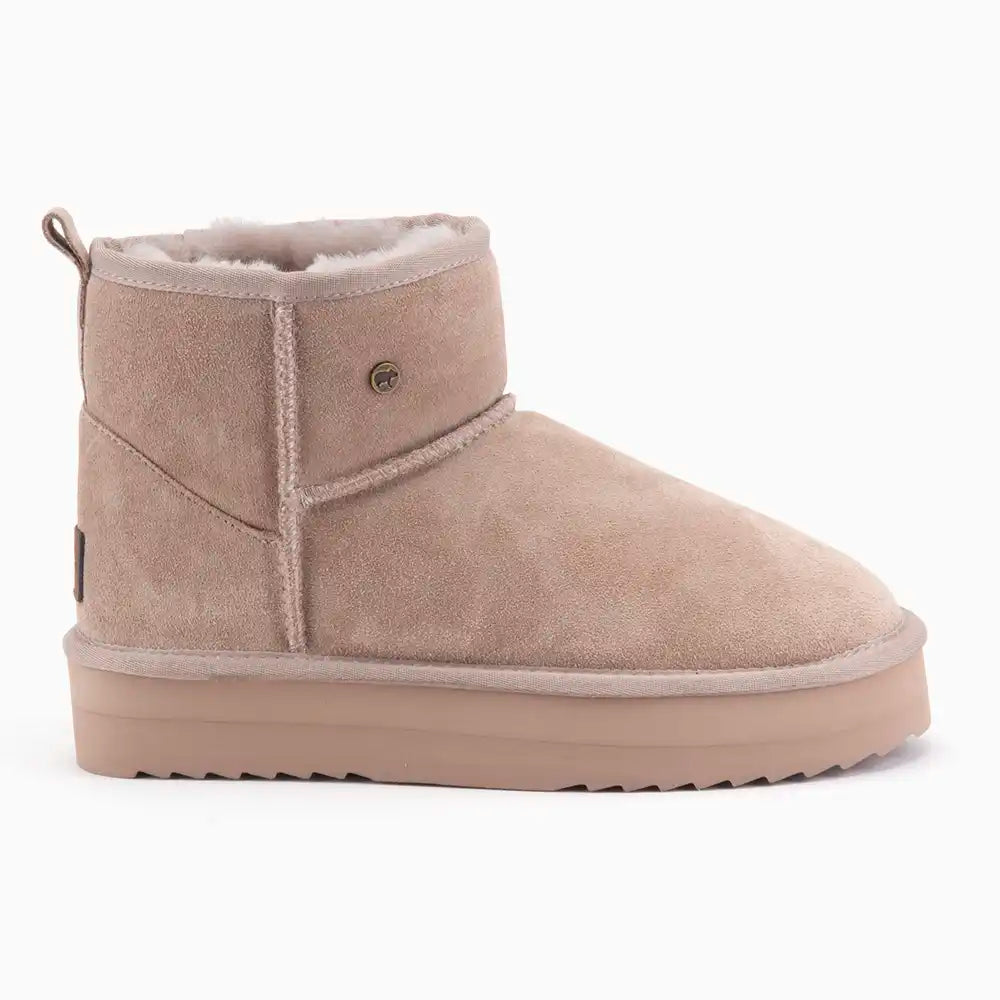 Wallaby Dames Suède Plateau Taupe 12