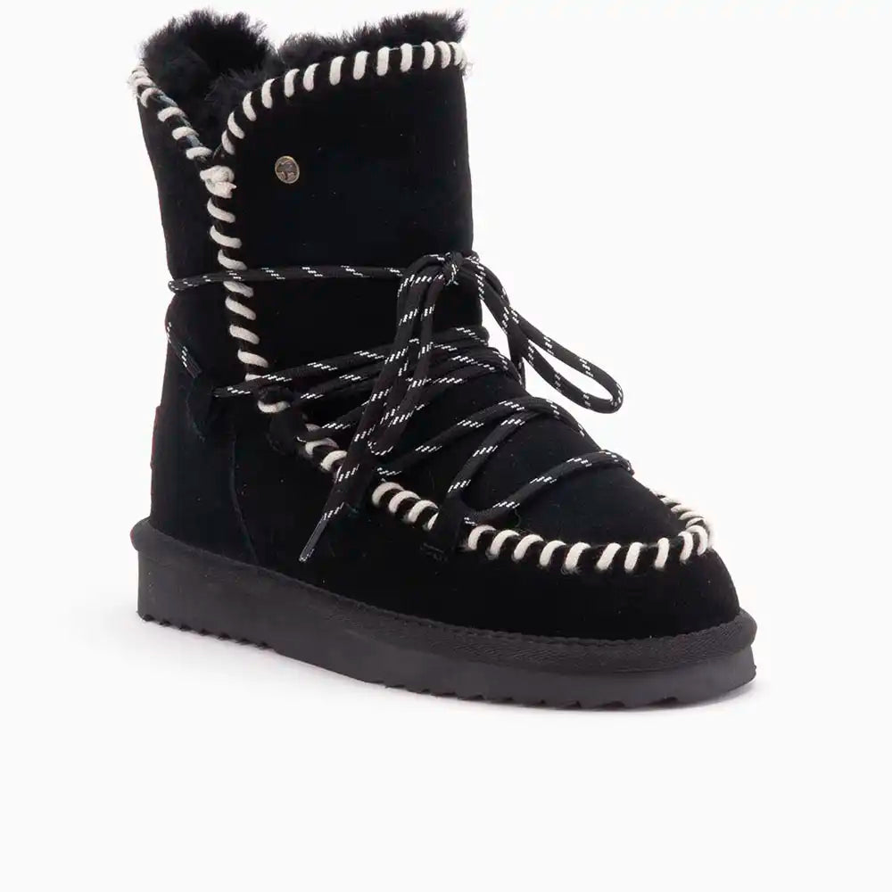 Waturra Dames Suède Lace Boot Black 9