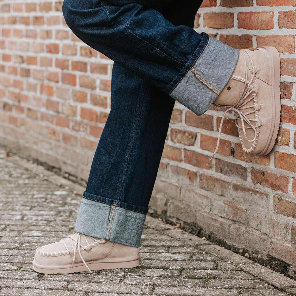 Waturra Dames Suède Lace Boot Taupe 1