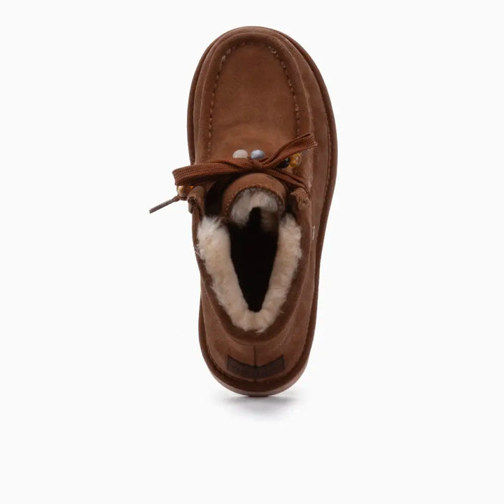 Yeppoon Dames Suède Boot Beads Cognac thumbnail 2