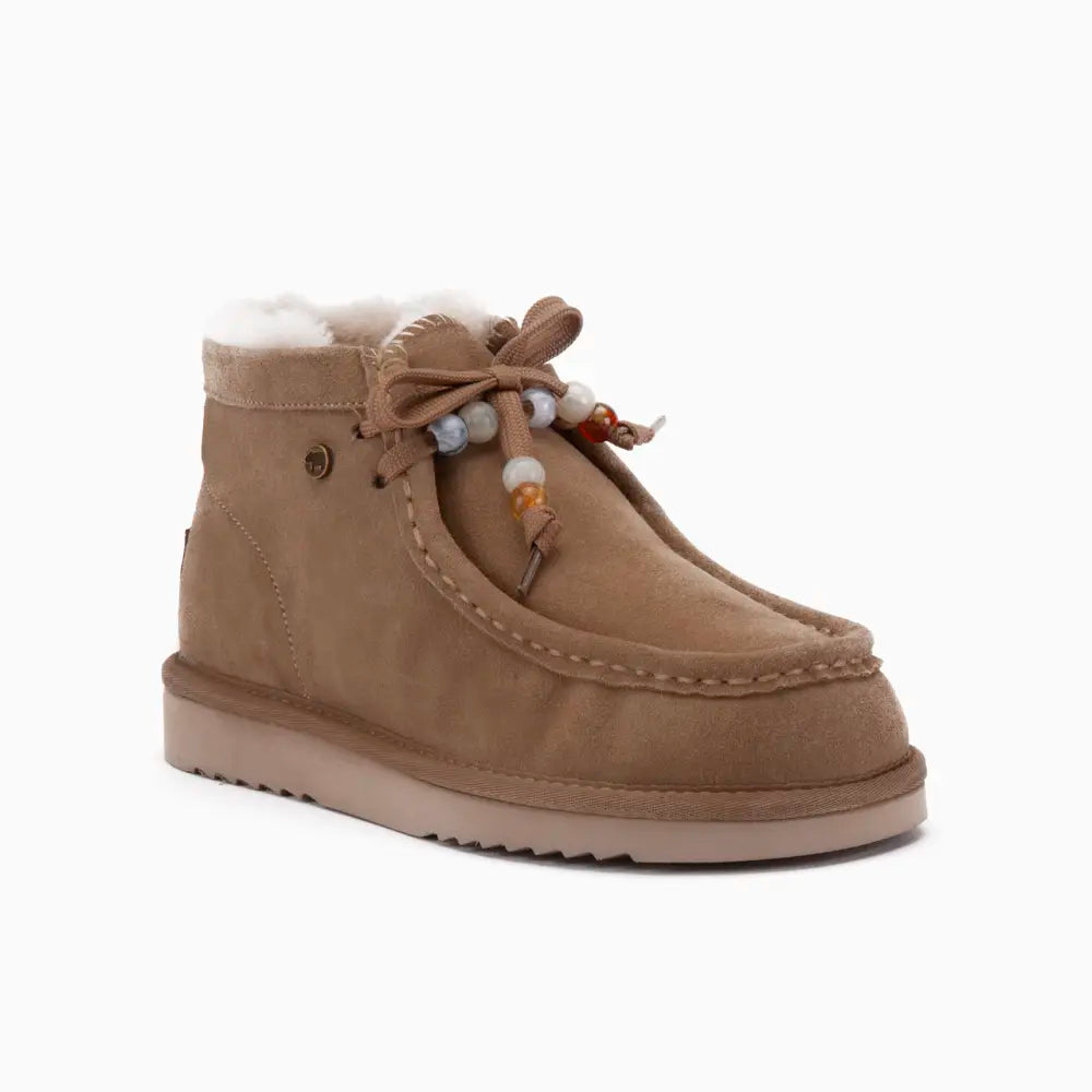 Yeppoon Dames Suède Boot Beads Sand 1