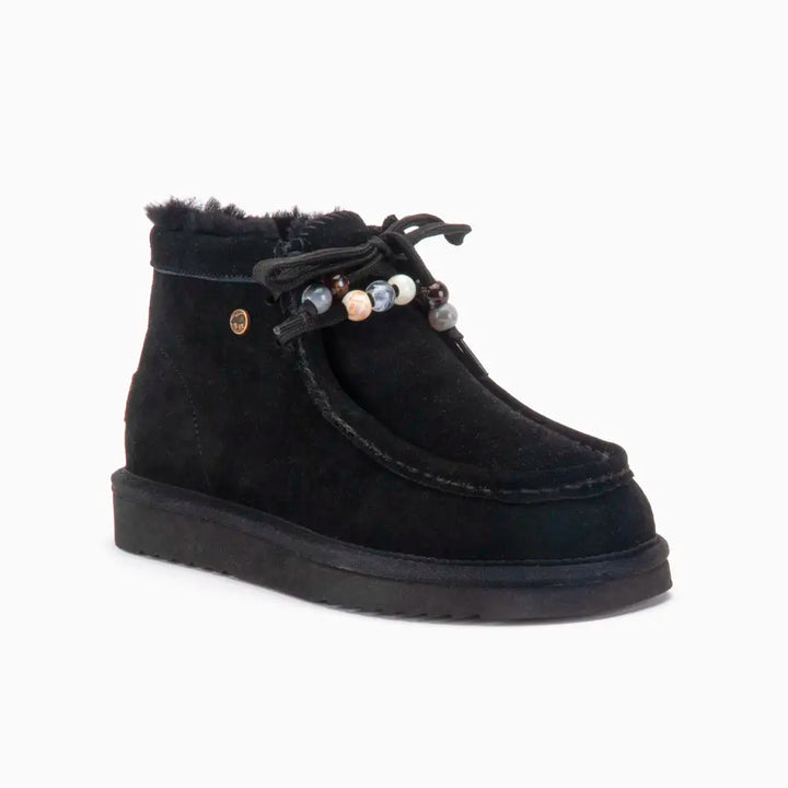 Yeppoon Dames Suède Boot Beads Black thumbnail 1