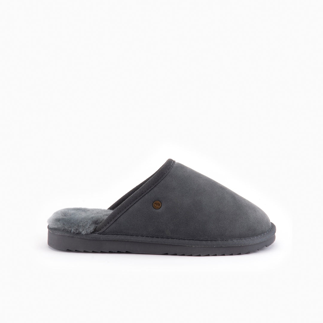 Classic kinderen suède dark grey