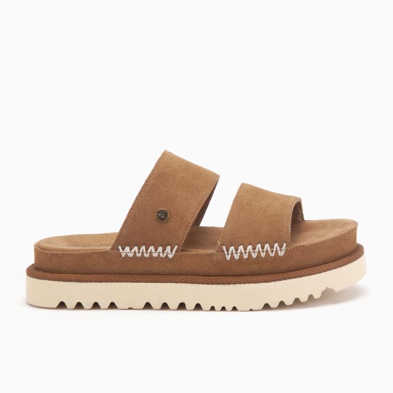 Warmbat Weerona dames suède cognac