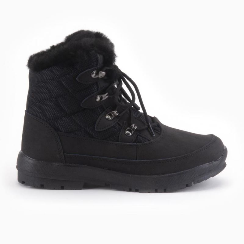 Warmbat Abbott dames leather outdoor boot black