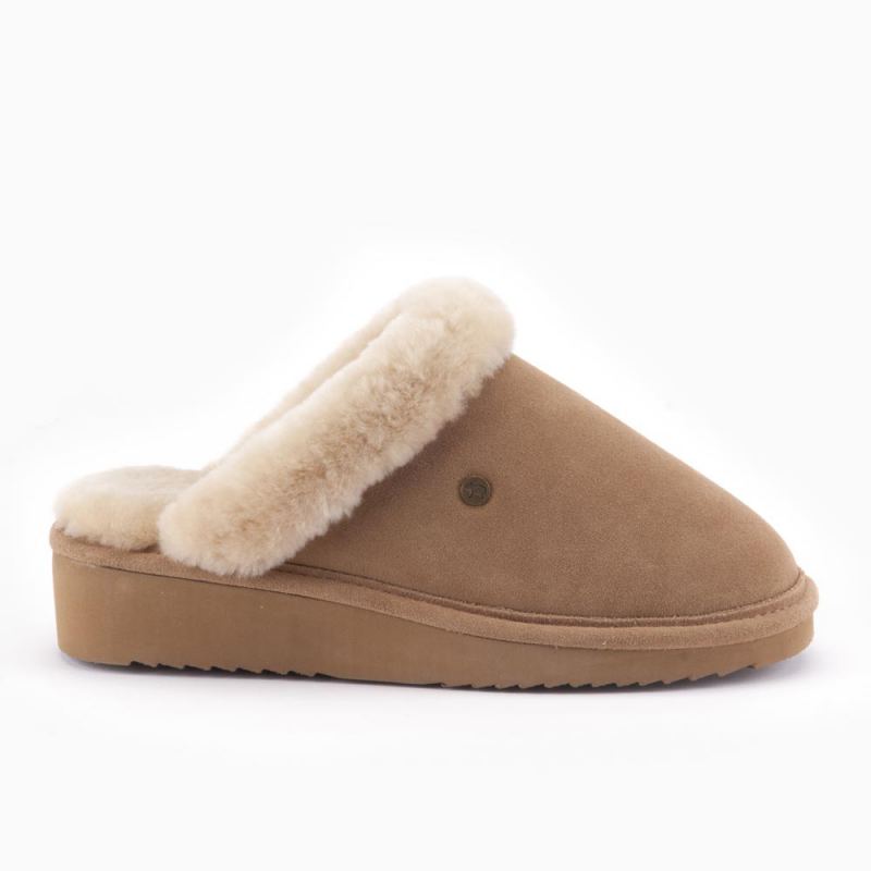 Warmbat Alice dames suède camel